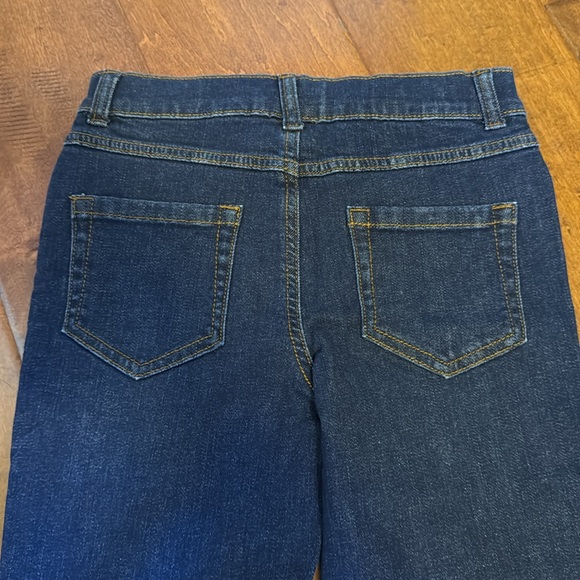Hanna Anderson girls blue stretch denim Jeans with inside adjustable band New 8 - Picture 3 of 12
